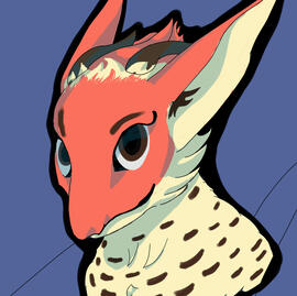 Triss' headshot, a bird dragon character